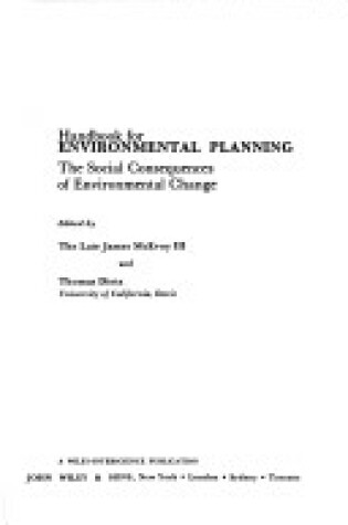 Cover of Handbook for Environmental Planning