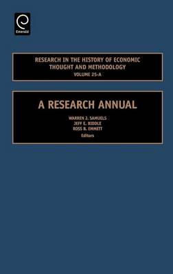 Book cover for A Research Annual. Research in the History of Economic Thought and Methodology, Volume 25-A.