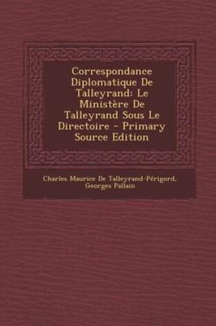 Cover of Correspondance Diplomatique de Talleyrand