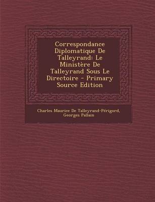 Book cover for Correspondance Diplomatique de Talleyrand