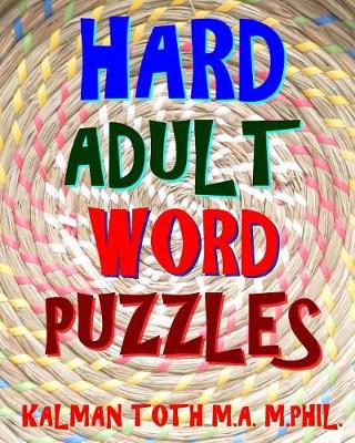 Book cover for Hard Adult Word Puzzles