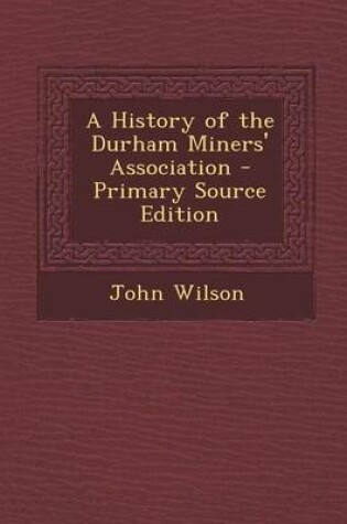 Cover of A History of the Durham Miners' Association