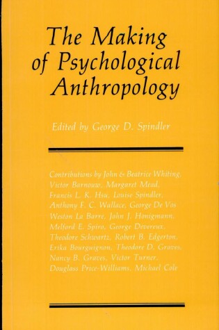 Cover of Making of Psychological Anthropology