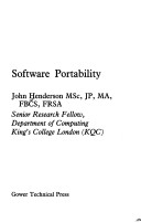 Book cover for Software Portability