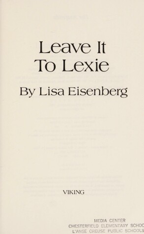 Book cover for Eisenberg Lisa : Leave it to Lexie