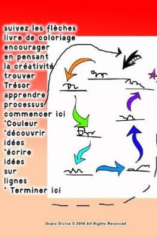 Cover of suivez les fleches livre de coloriage encourager en pensant la creativite trouver Tresor apprendre processus commencer ici *Couleur *decouvrir idees *ecrire idees sur lignes * Terminer ici