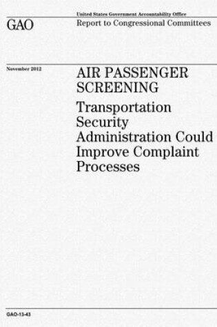 Cover of Air Passenger Screening