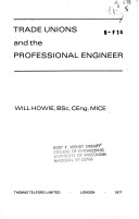 Book cover for Trade Unions and the Professional Engineer