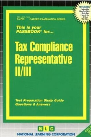 Cover of Tax Compliance Representative II/III