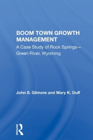 Cover of Boom Town Growth Managem/h