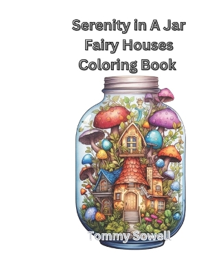 Book cover for Serenity in a jar fairy house coloring book