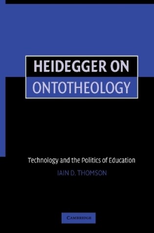 Cover of Heidegger on Ontotheology