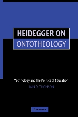 Book cover for Heidegger on Ontotheology