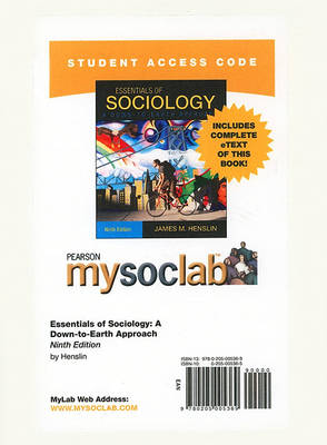 Book cover for MyLab Sociology  with Pearson eText -- Standalone Access Card -- for Essentials of Sociology