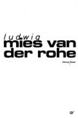 Cover of Ludwig Mies Van Der Rohe