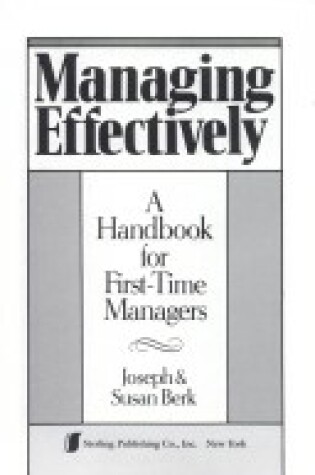 Cover of Managing Effectively