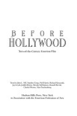 Cover of Before Hollywood