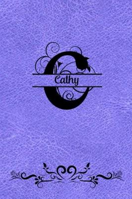 Book cover for Split Letter Personalized Name Journal - Cathy