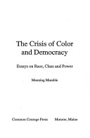 Book cover for The Crisis of Color and Democracy