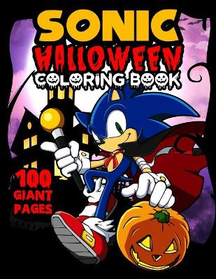 Book cover for Sonic Halloween Coloring Book