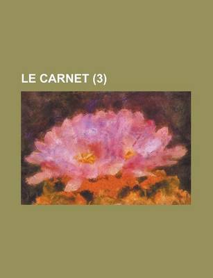 Book cover for Le Carnet (3)