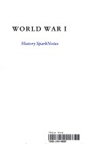 Book cover for World War I (Sparknotes History Note)