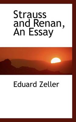 Book cover for Strauss and Renan, an Essay