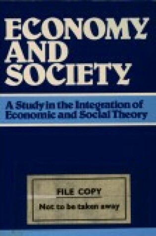 Cover of Economy and Society