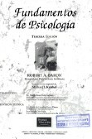 Cover of Fundamentos De Psicologia