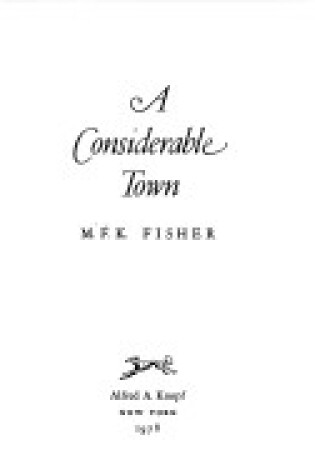 Cover of A Considerable Town