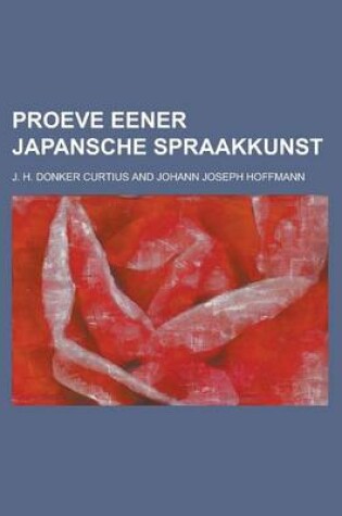 Cover of Proeve Eener Japansche Spraakkunst