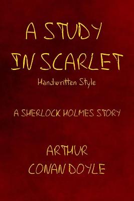 Book cover for A Study in Scarlet - Handwritten Style