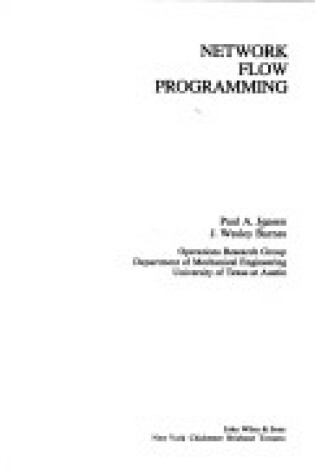 Cover of Network Flow Programming