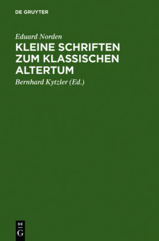 Cover of Kleine Schriften Zum Klassischen Altertum