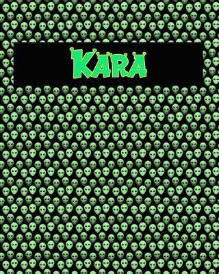 Book cover for 120 Page Handwriting Practice Book with Green Alien Cover Kara