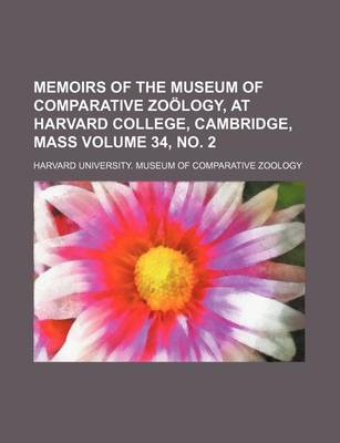 Book cover for Memoirs of the Museum of Comparative Zoology, at Harvard College, Cambridge, Mass Volume 34, No. 2