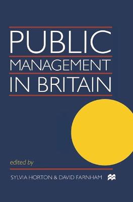 Book cover for Public Management in Britain