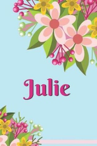 Cover of Julie Personalized Blank Lined Journal Notebook