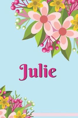 Book cover for Julie Personalized Blank Lined Journal Notebook