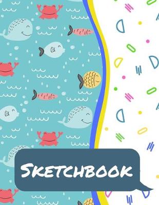 Book cover for Sketchbook for Kids - Large Blank Sketch Notepad for Practice Drawing, Paint, Write, Doodle, Notes - Cute Cover for Kids 8.5 x 11 - 100 pages Book 19