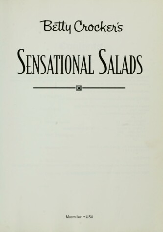 Book cover for Betty Crocker's Sensation Salads