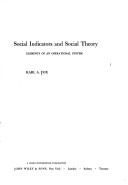 Cover of Social Indicators and Social Theory