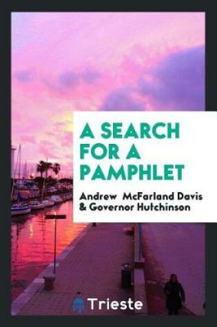 Cover of A Search for a Pamphlet