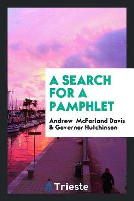 Book cover for A Search for a Pamphlet