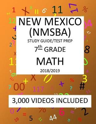 Book cover for 7th Grade NEW MEXICO NMSBA, 2019 MATH, Test Prep