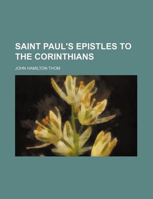 Book cover for Saint Paul's Epistles to the Corinthians