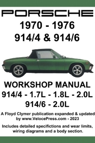 Cover of Porsche 914/4 & 914/6 1970-1976 Workshop Manual