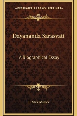 Cover of Dayananda Sarasvati