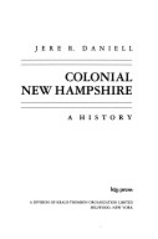 Cover of Colonial New Hampshire - a History