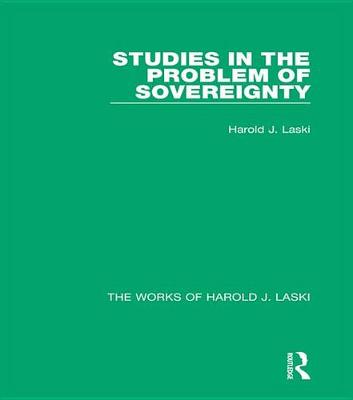 Cover of Studies in the Problem of Sovereignty (Works of Harold J. Laski)